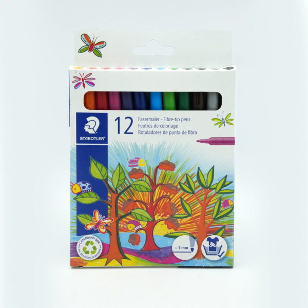 Staedtler Fibre-Tip Pens – 12 Colours