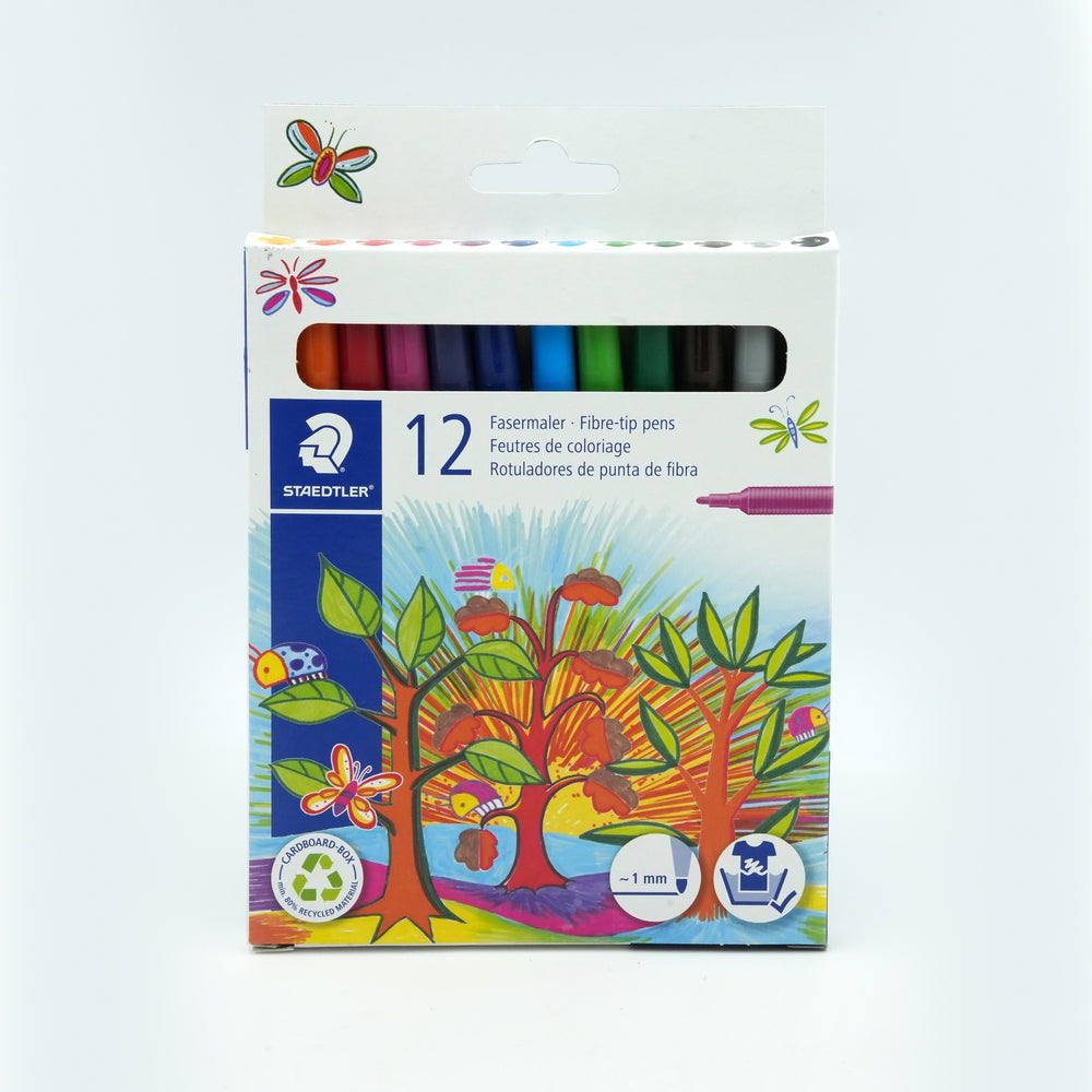 Staedtler Fibre-Tip Pens – 12 Colours