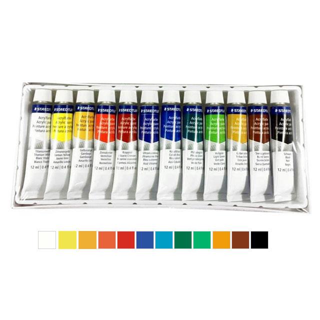 Staedtler Acrylic Paint Tubes – 12 Colours